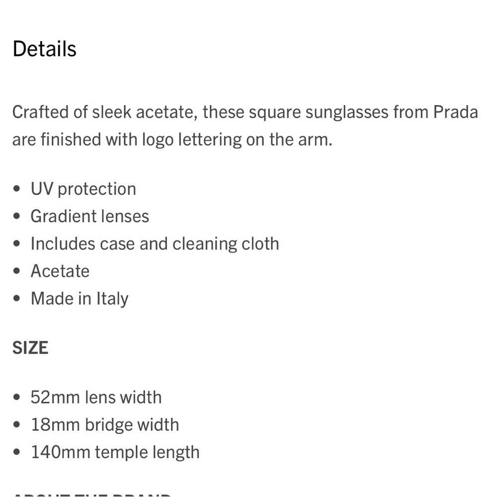 Prada 52mm square sunglasses - Picture 5 of 11